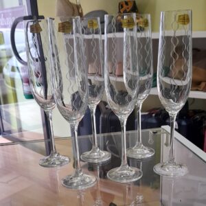 6 copas champan.