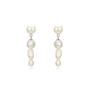 Pendientes de perlas. Trébol