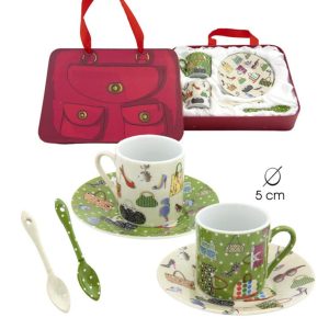set 2 tazas + cucharillas